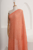 Orange Natural Sheer, Textured Cotton Linen Mix Special Fabrics.