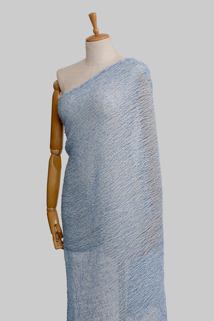 Light Blue Unique Natural Fabrics: Funky, Sheer, and Textured Cotton Linen