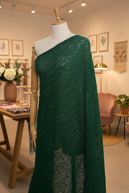 Viridian Green Textured Linen Fabric By The Yard Natural Fabrics