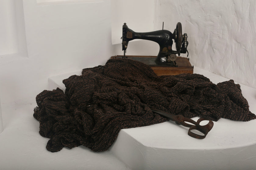 Brown Linen Textured Linen Fabric By The Yard Natural Fabrics.