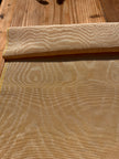 Yellow Silk Fabric, Moire Silk Fabric, Silk By The Yard. Watermark Pattern.