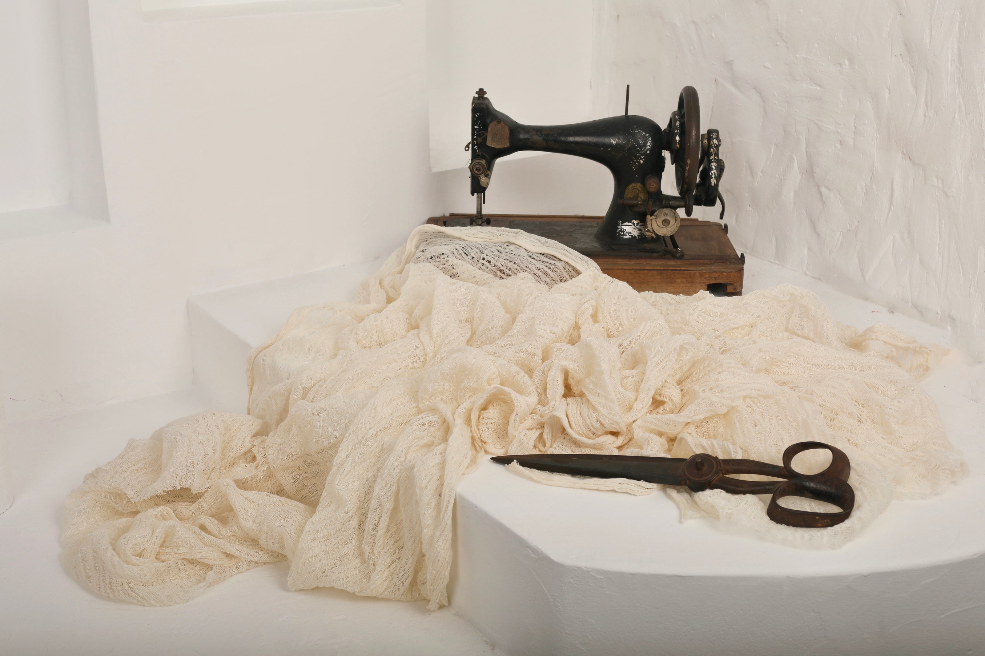Ivory White Textured Linen Fabric By The Yard Natural Fabrics.