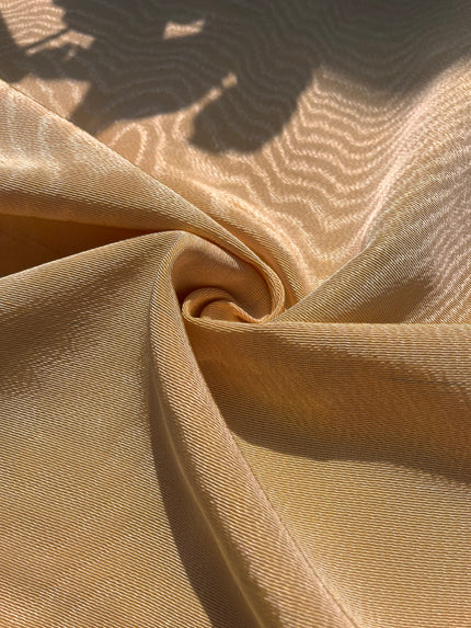 Yellow Silk Fabric, Moire Silk Fabric, Silk By The Yard. Watermark Pattern.