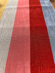 Rainbow Striped Colour Silk Moire Home Textile Interior Fabrics, Watermark Pattern.