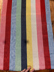 Rainbow Striped Colour Silk Moire Home Textile Interior Fabrics, Watermark Pattern.