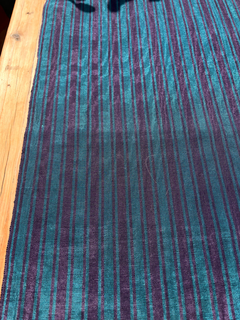Striped Silk Fabric, Moire Silk Fabric, Silk By The Yard. Watermark Pattern.