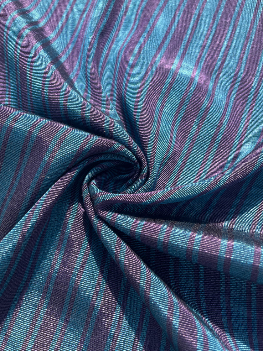 Striped Silk Fabric, Moire Silk Fabric, Silk By The Yard. Watermark Pattern.