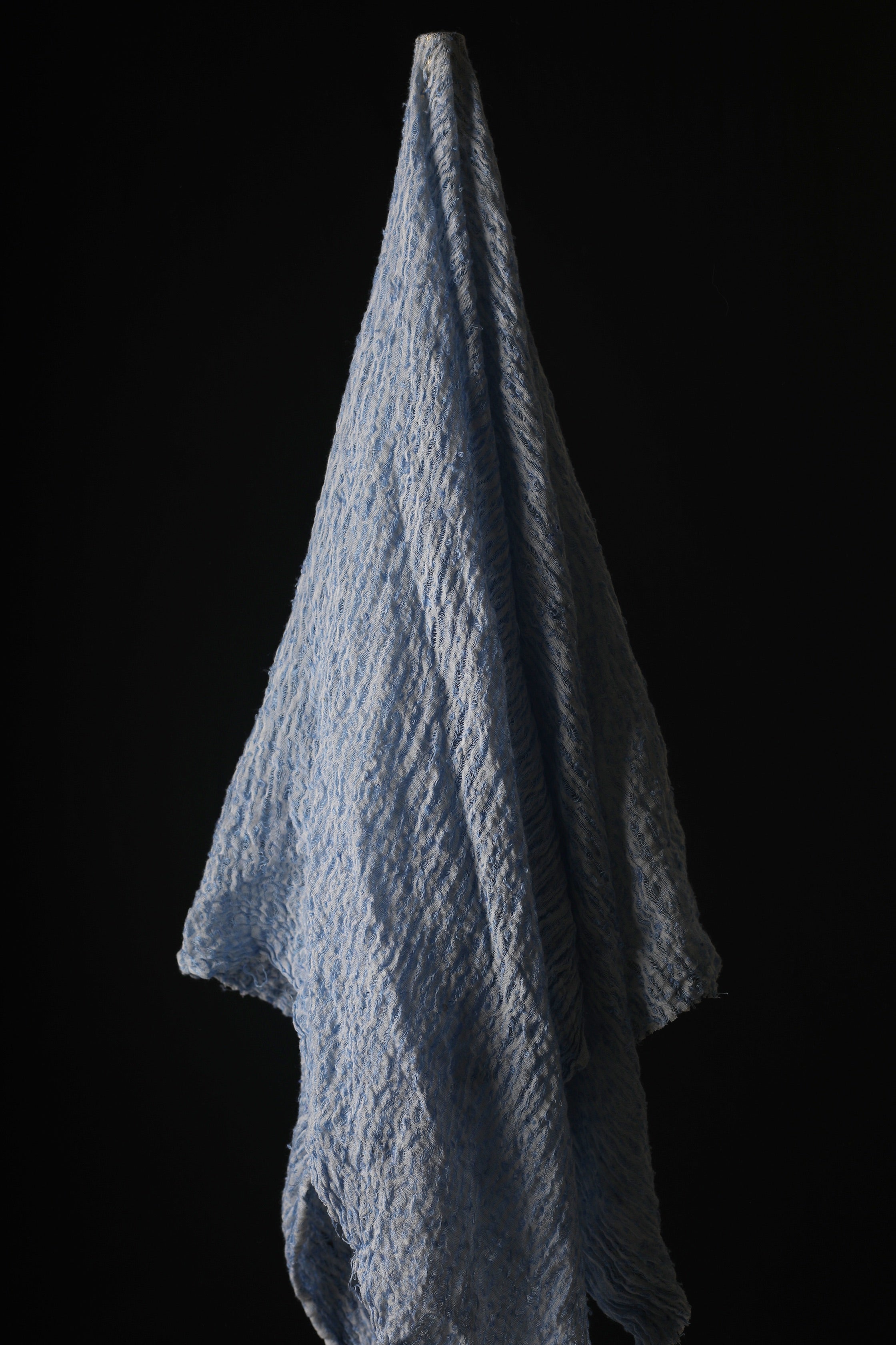 Light Blue Unique Natural Fabrics: Funky, Sheer, and Textured Cotton Linen