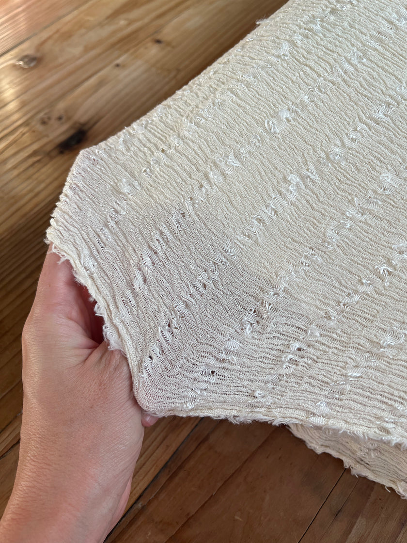 Textured Cotton Stretchy Crinkle Fabric.