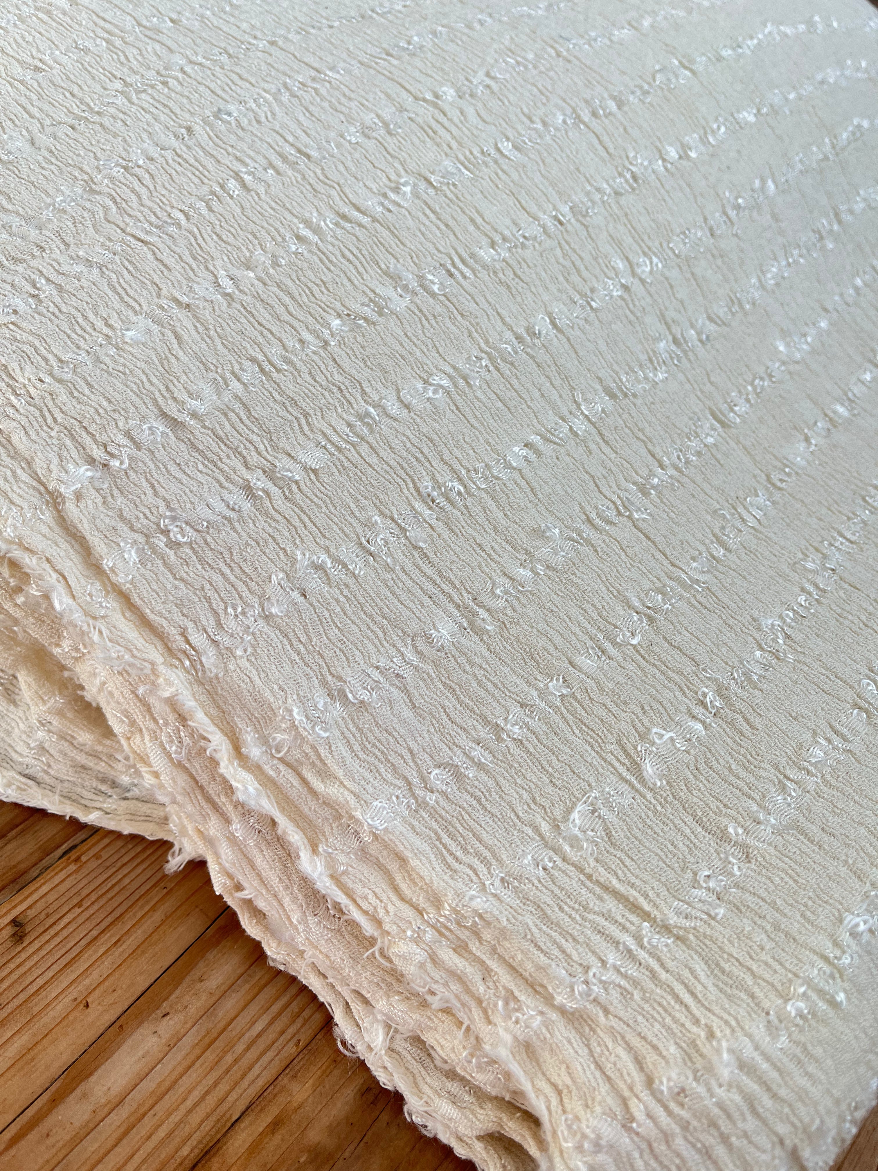Textured Cotton Stretchy Crinkle Fabric.