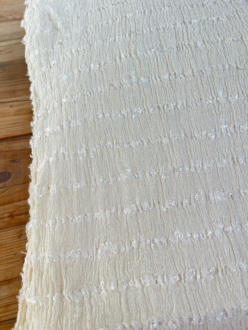Textured Cotton Stretchy Crinkle Fabric.