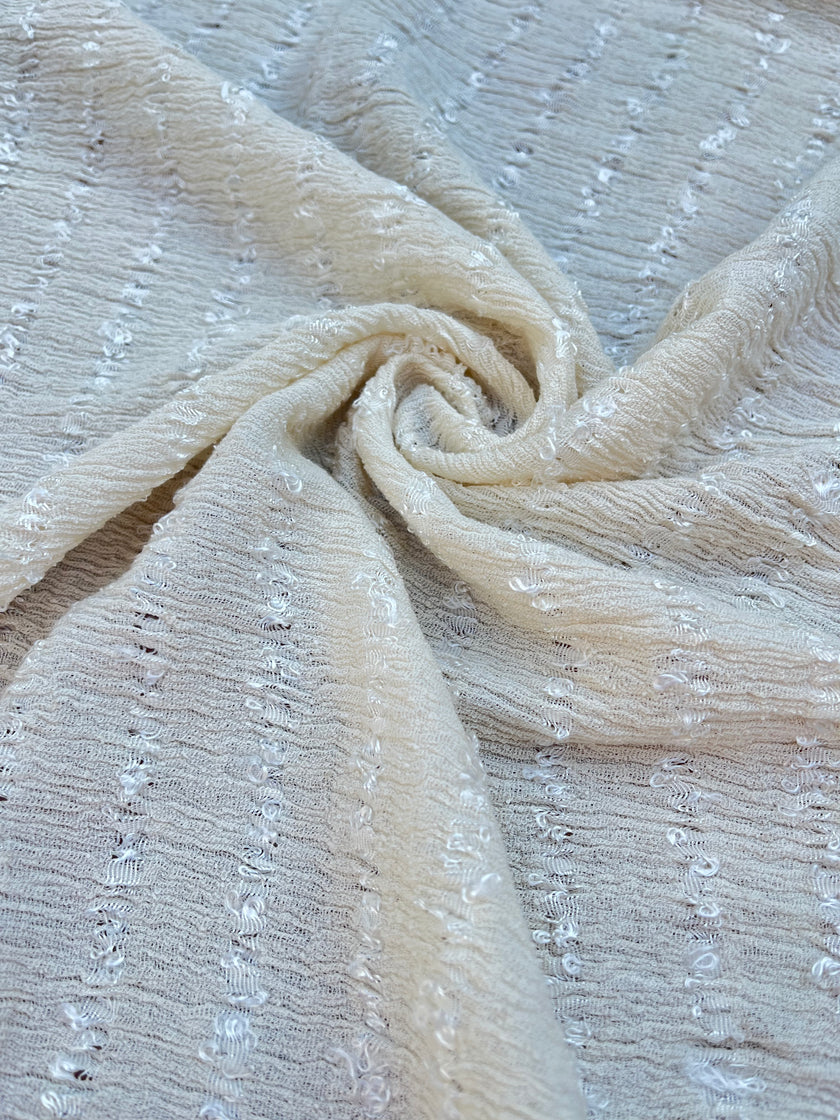 Textured Cotton Stretchy Crinkle Fabric.