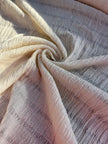 Neutral Textured Turkish Cotton Crinkle Fabric Stretchy.