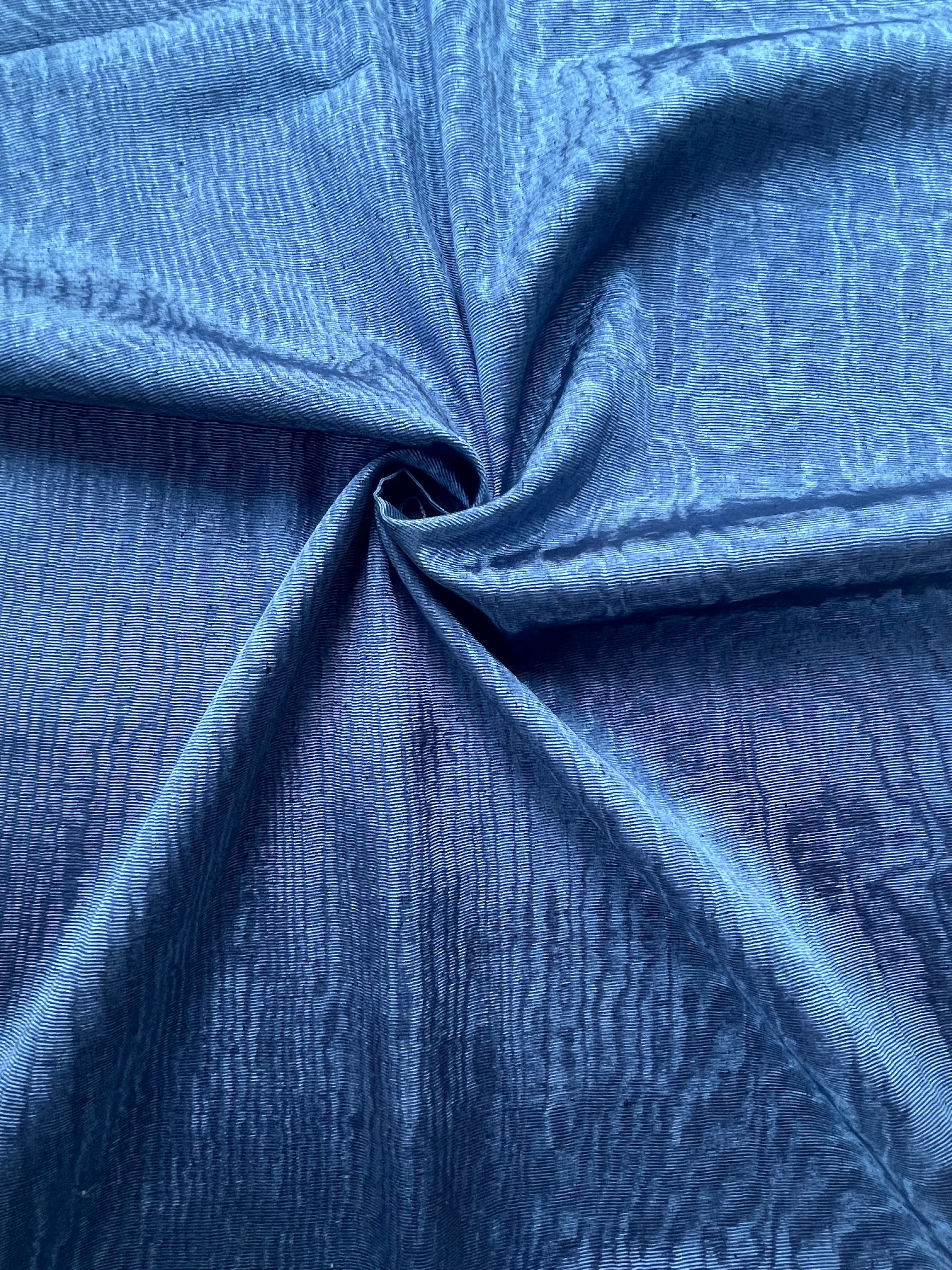 Blue Luxurious Silk Upholstery For Ottoman Headboard, Home Textile Interior Fabrics  /78 cm width