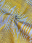 Yellow Ikat Striped Luxurious Silk Upholstery For Ottoman Headboard, Home Textile Interior Fabrics.