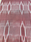 Tapisserie d'ameublement luxueuse en soie à rayures Ikat vertes pour tête de lit ottomane, tissus d'intérieur pour textiles de maison : housses d'oreiller, motifs inspirés du kimono, motifs en filigrane.