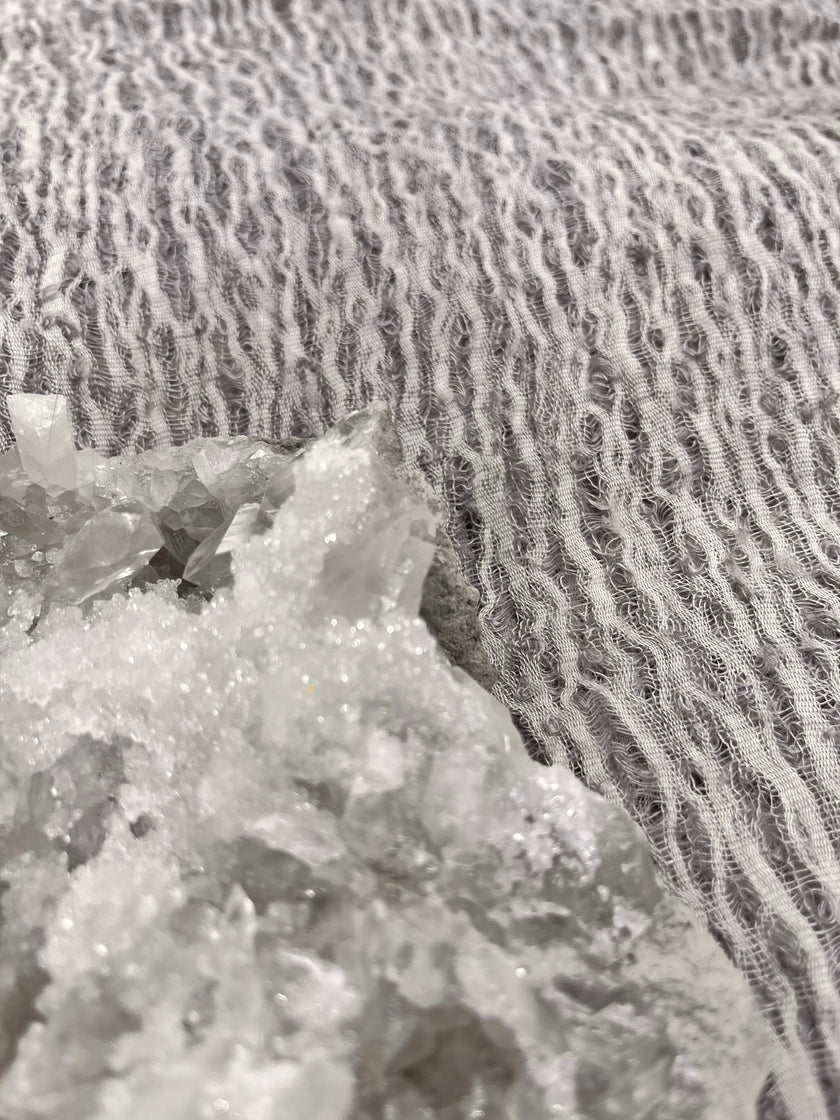 Light Gray Unique Natural Fabrics: Funky, Sheer, and Textured Cotton Linen.