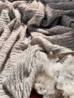 Light Gray Unique Natural Fabrics: Funky, Sheer, and Textured Cotton Linen.