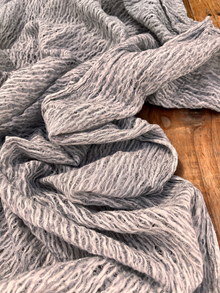 Light Gray Unique Natural Fabrics: Funky, Sheer, and Textured Cotton Linen.