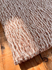 Brown Linen Fabric By The Yard Textured Handloom Semi-Sheer Natural Fabrics..