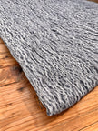 Tissu en lin gris bleuté par cour, tissu en coton biologique, tissus naturels semi-transparents texturés à la main.