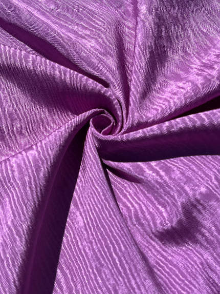 Lilac Pink Silk Moire Fabric, Watermark Pattern Fabric.