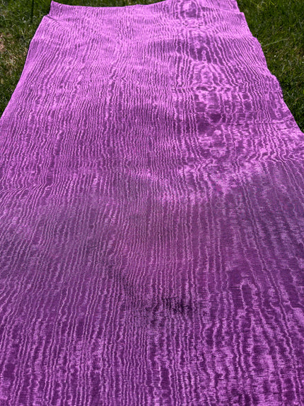 Light Purple Pink Silk Moire Fabric, Watermark Pattern Fabric.