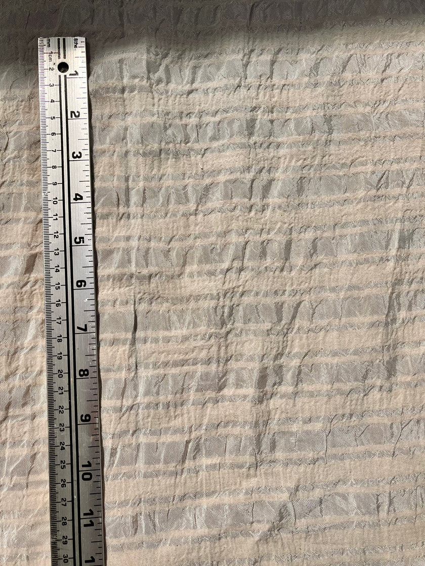 Striped and Textured Silk Linen Fabrics Crinkle