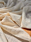 Striped and Textured Silk Linen Fabrics Crinkle