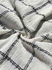 Cotton Gauze Fabric Sheer & Stretchy With Stripes