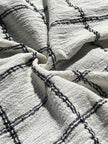 Cotton Gauze Fabric Sheer & Stretchy With Stripes