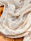 Undyed Textured Cotton Crinkle Fabric Gauze, Sheer & Stretchy.