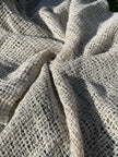 Tissu en lin écru blanc ivoire par cour, tissu en coton biologique, tissus naturels semi-transparents texturés à la main.