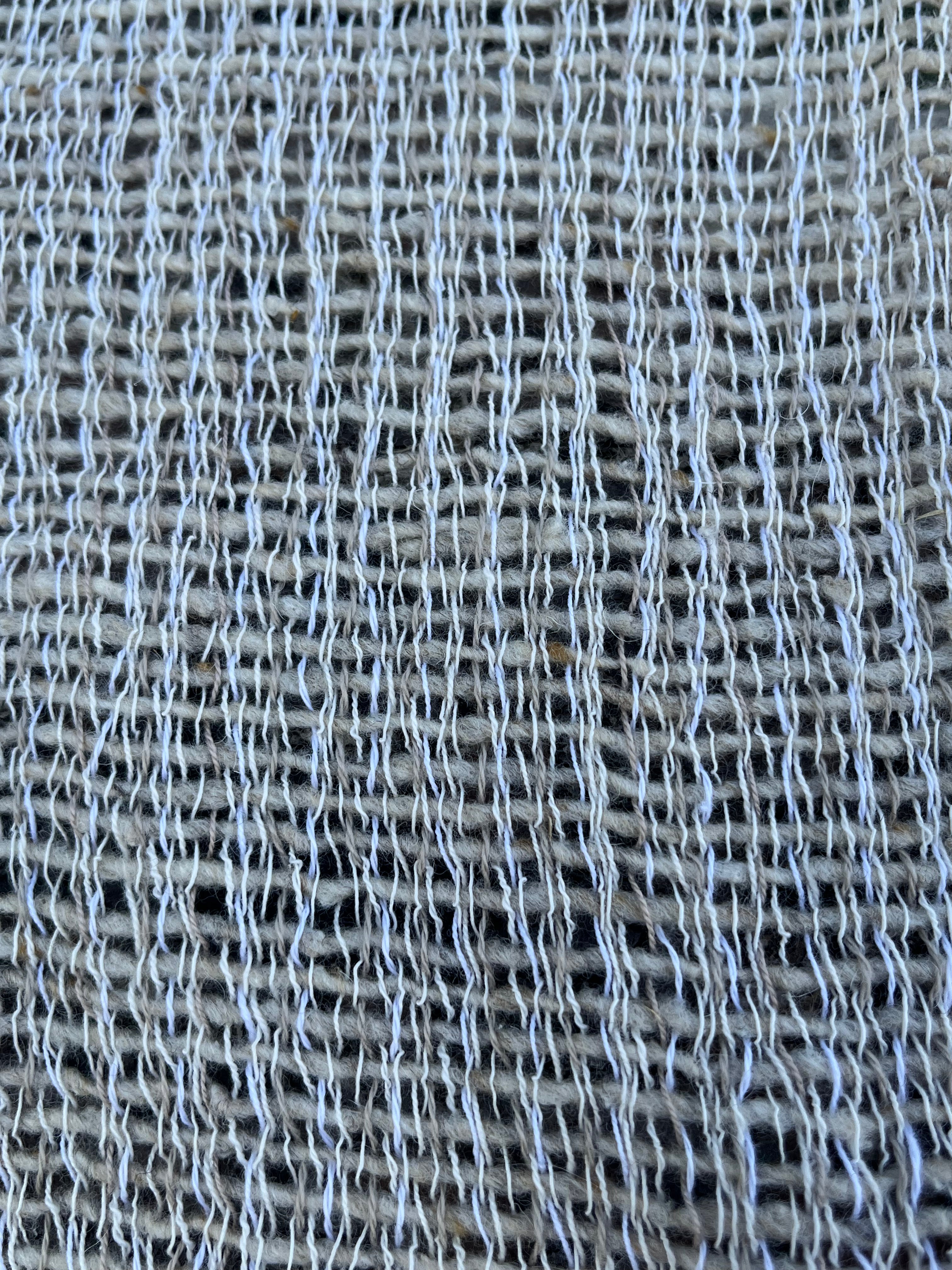 Tissu en lin écru blanc ivoire par cour, tissu en coton biologique, tissus naturels semi-transparents texturés à la main.