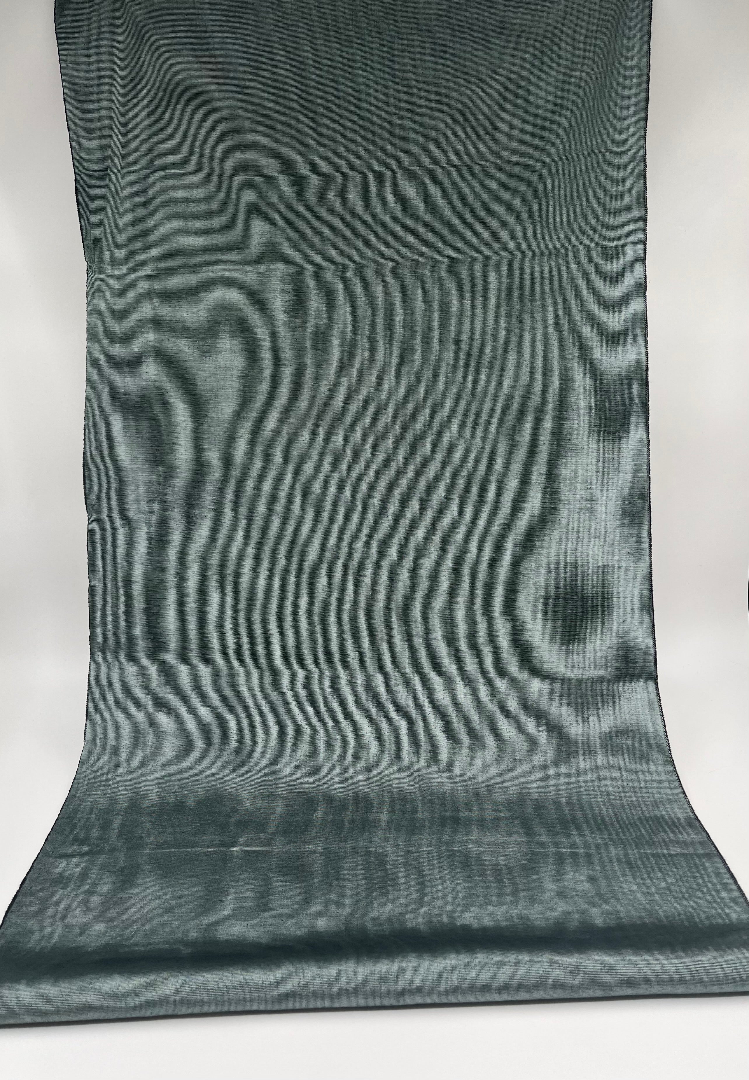 Sage Green Silk Fabric, Moire Silk Fabric, Silk By The Yard. Watermark Pattern.