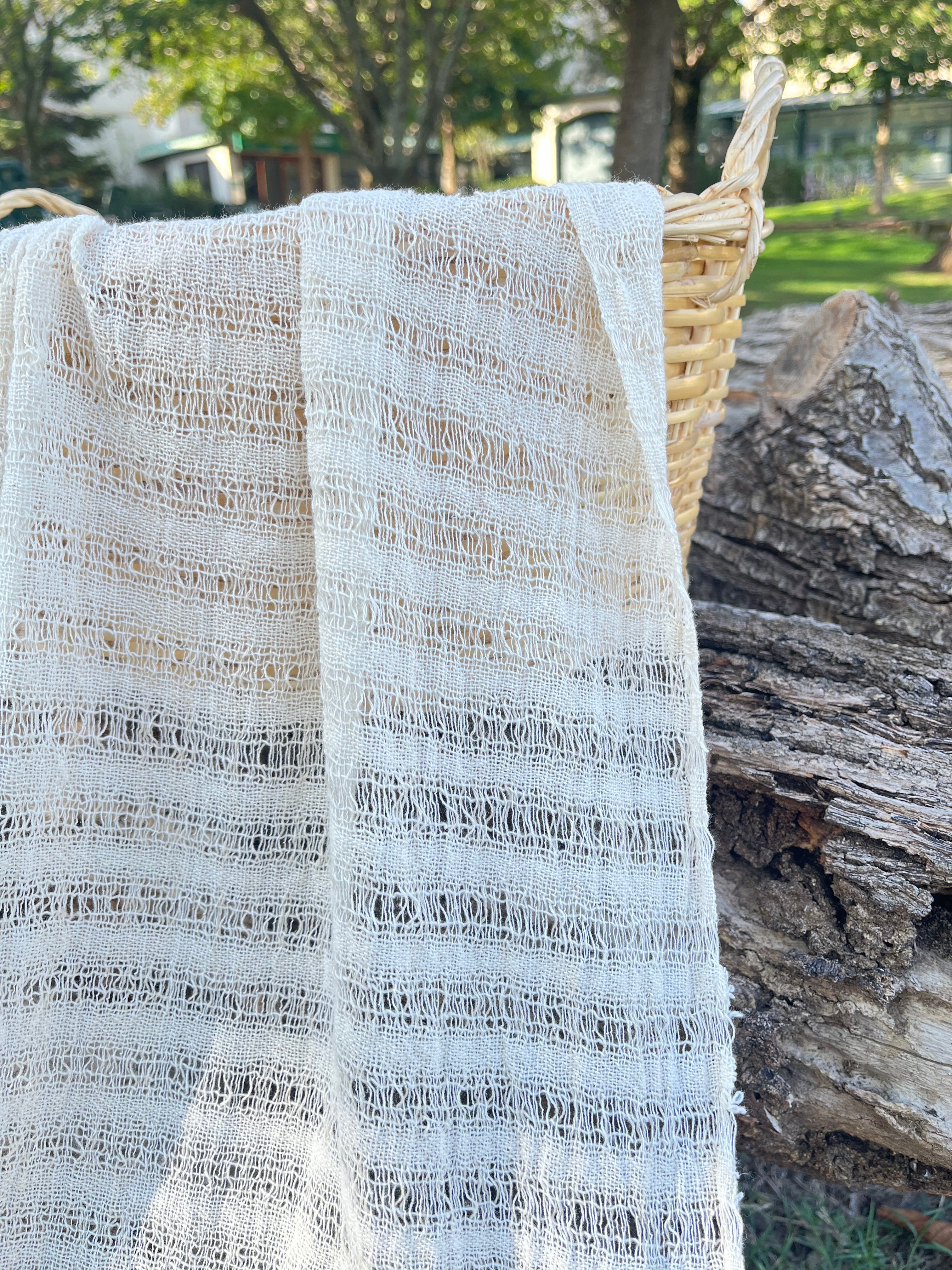 Handwoven Organic Cotton Fabric | Traditional Bürümcük Weave