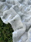 Close-up of handwoven organic cotton Bürümcük fabric texture