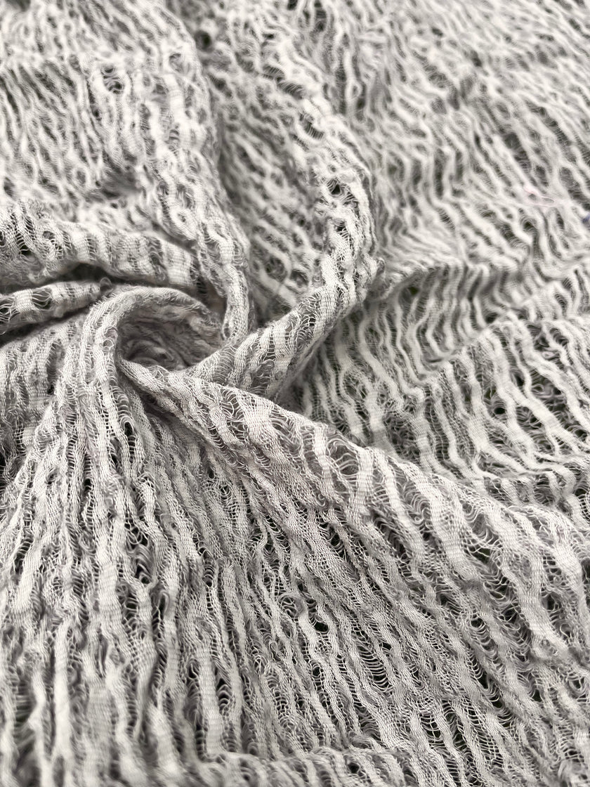 Light Gray Unique Natural Fabrics: Funky, Sheer, and Textured Cotton Linen.