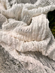 Ivory White Textured Linen Fabric By The Yard Natural Fabrics.