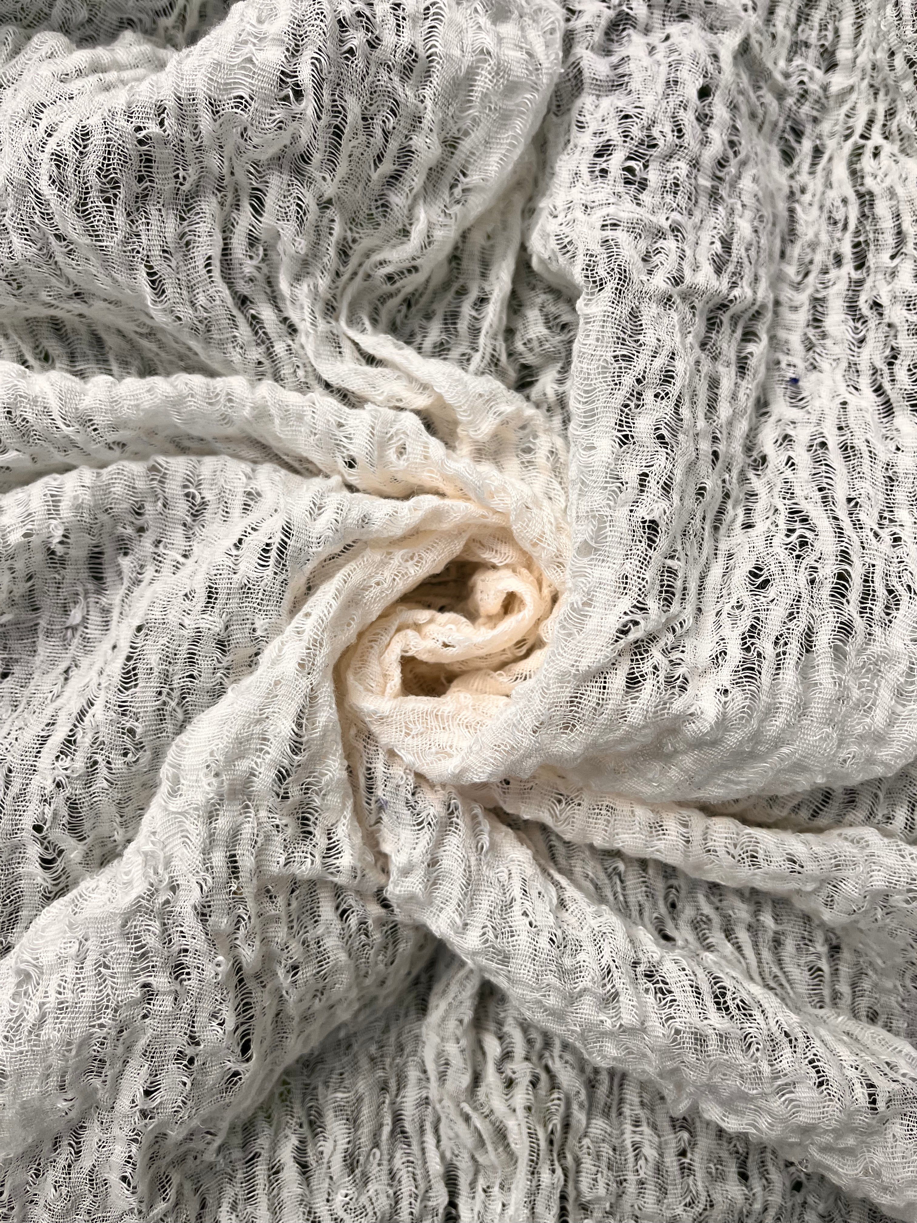 Unbleached, Ivory White Textured Linen Fabric By The Yard Natural Fabrics.
