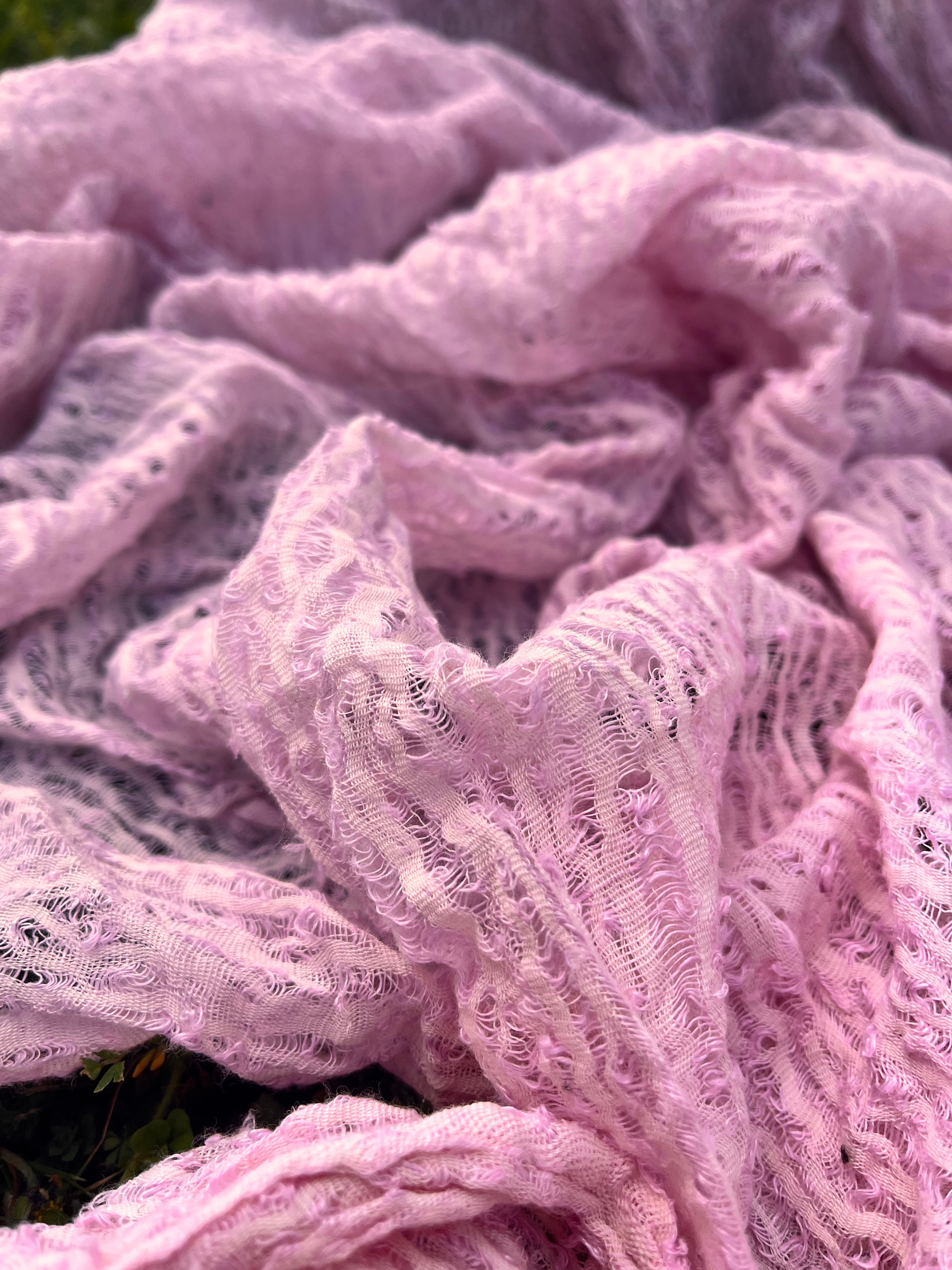 Lilac Pink Textured Linen Fabric By The Yard Natural Fabrics.