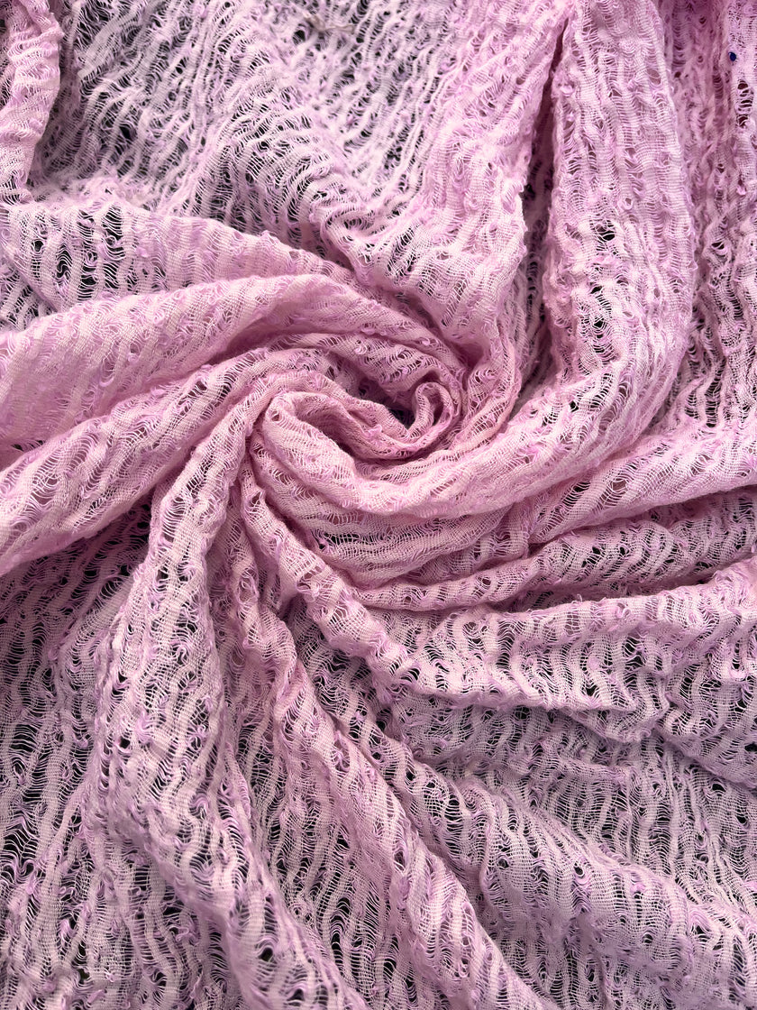 Lilac Pink Textured Linen Fabric By The Yard Natural Fabrics.
