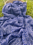 Blue Unique Natural Fabrics: Funky, Sheer, and Textured Cotton Linen.