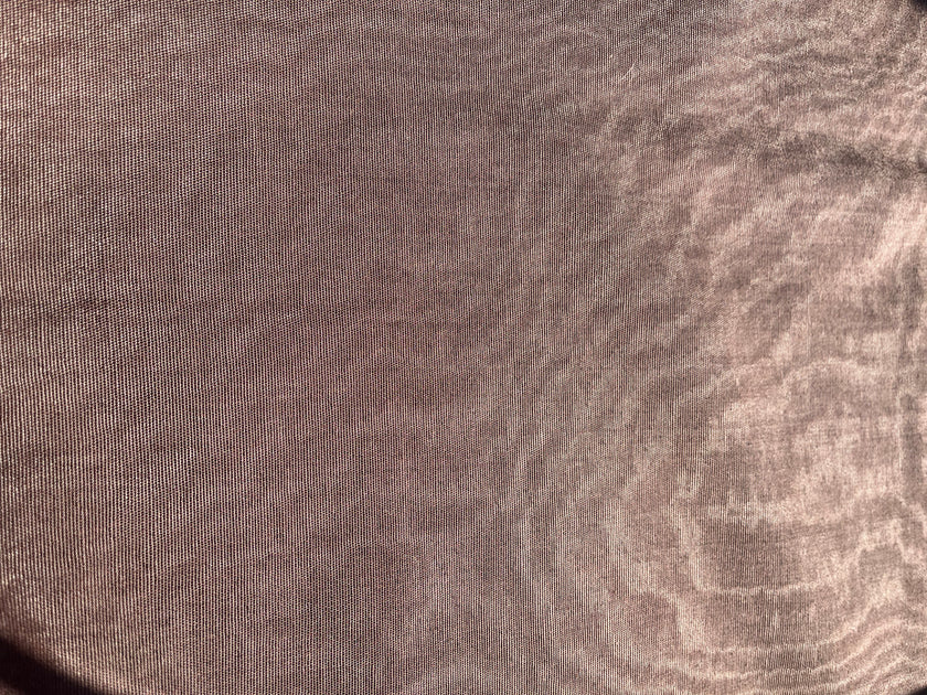 Light Brown Silk Moire Home Textile Interior Fabrics, Watermark Patterns.
