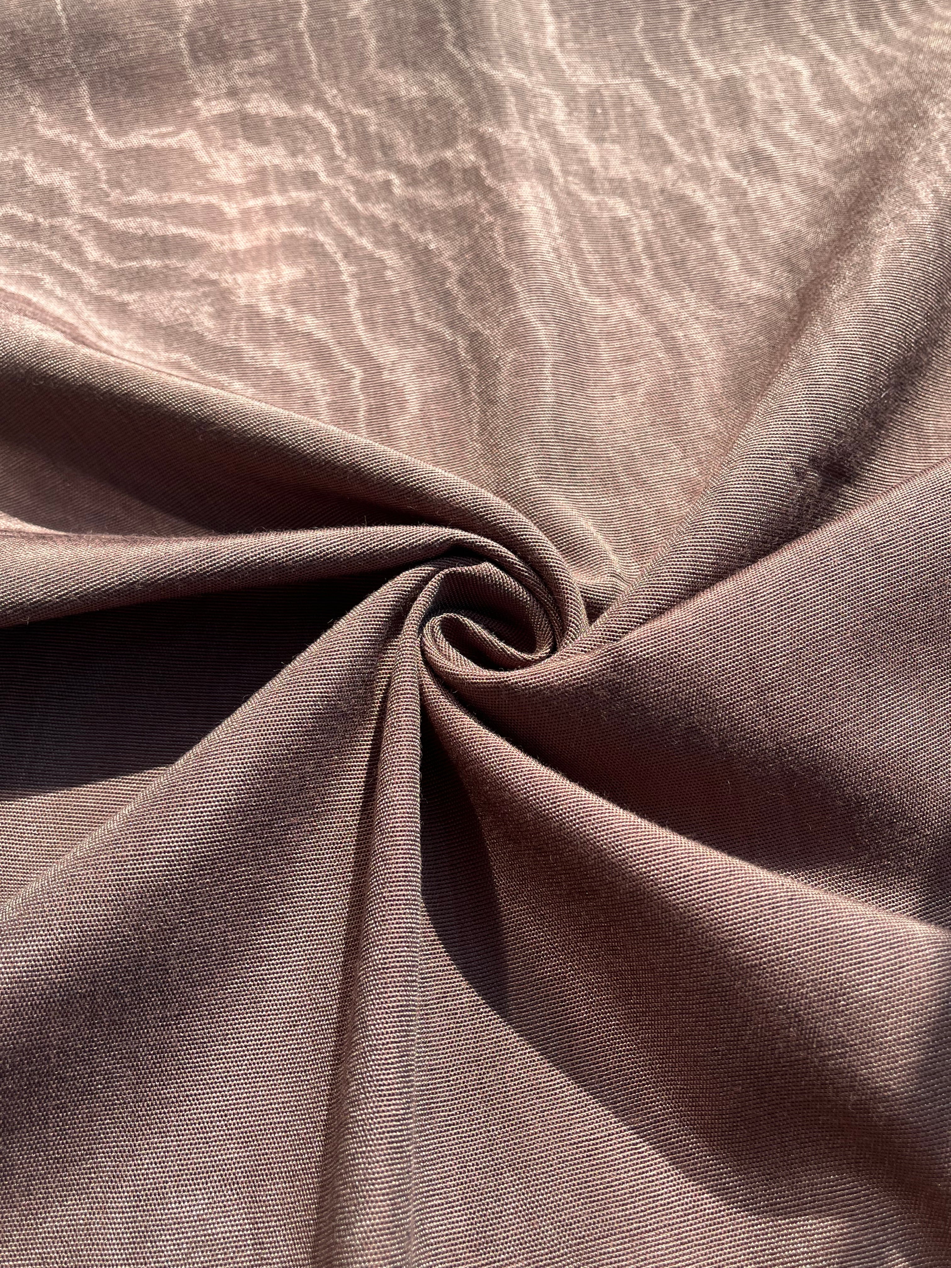Light Brown Silk Moire Home Textile Interior Fabrics, Watermark Patterns.