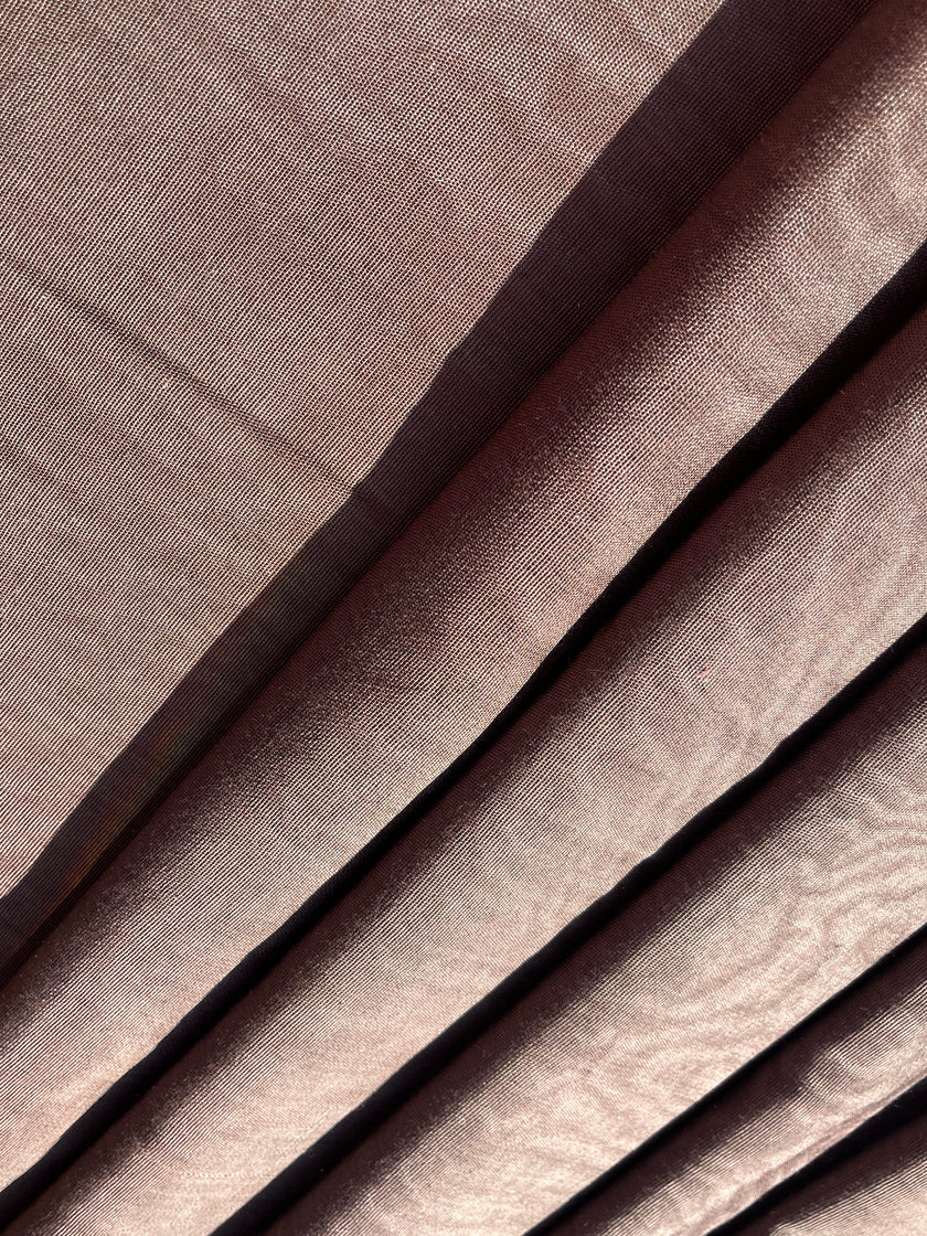 Light Brown Silk Moire Home Textile Interior Fabrics, Watermark Patterns.