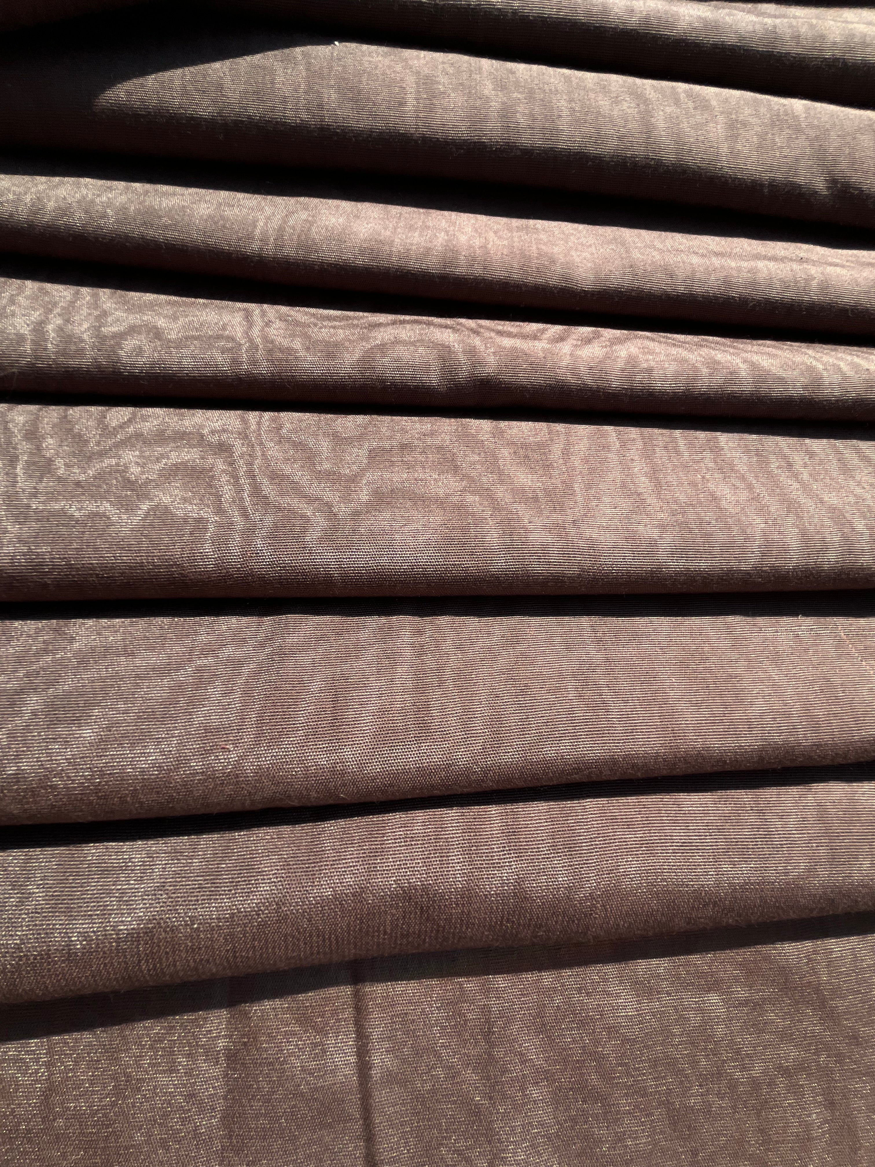 Light Brown Silk Moire Home Textile Interior Fabrics, Watermark Patterns.