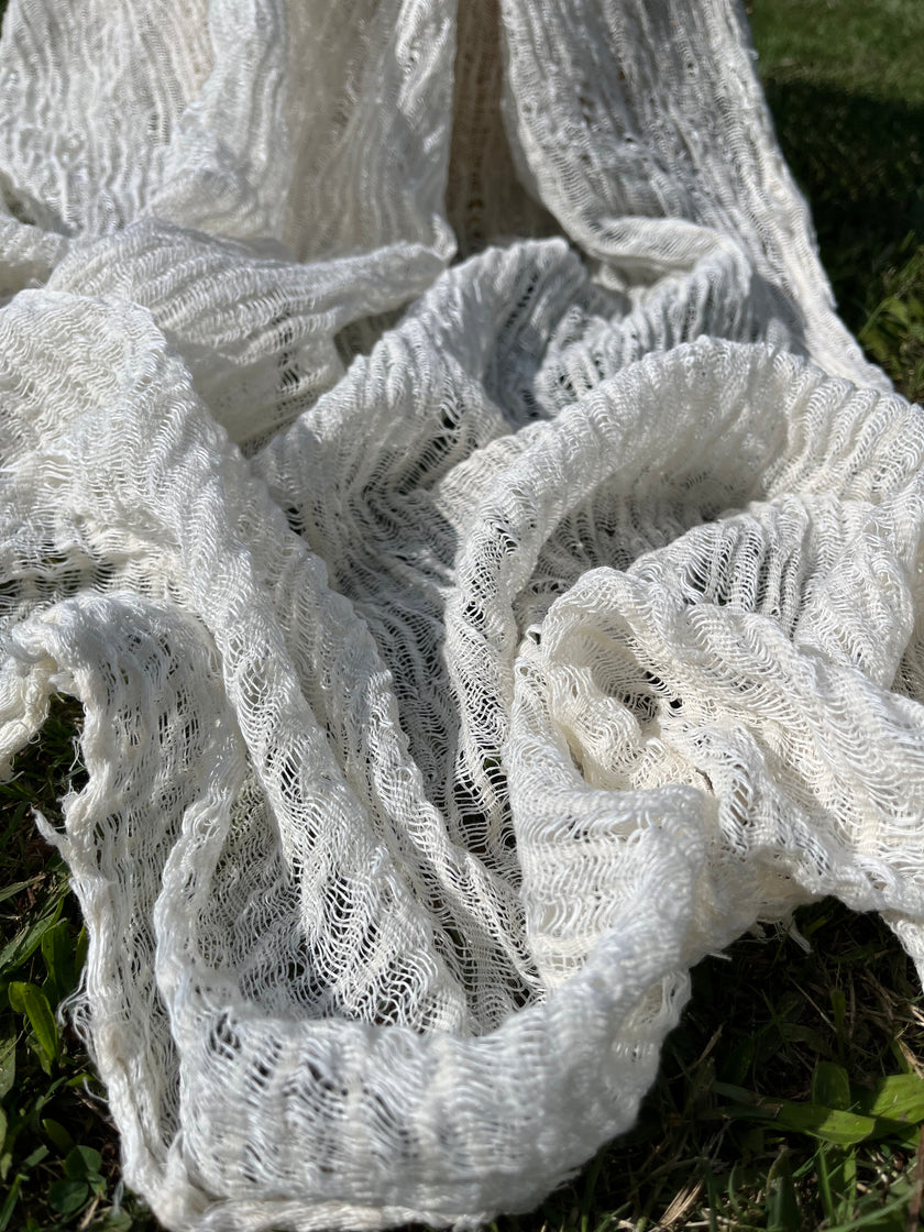 Ivory White Textured Linen Fabric By The Yard Natural Fabrics.