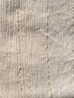 Neutral Stretchy Crinkle Cotton Fabric, Textured Surface, Off White Handwoven Cotton With Glitter Stripes.