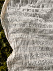 Undyed Textured Cotton Crinkle Fabric Gauze, Sheer & Stretchy.
